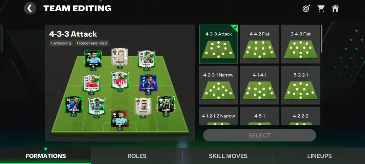 FC Mobile Best Team Formations